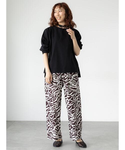 Lugnoncure（ルノンキュール）の「無地/柄アソートサッカーブラウス（シャツ/ブラウス・レディース・ブラック/ネイビー/オフホワイト/チャコールグレー・F）」の14枚目の写真