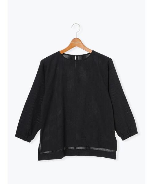 Lugnoncure（ルノンキュール）の「無地/柄アソートサッカーブラウス（シャツ/ブラウス・レディース・ブラック/ネイビー/オフホワイト/チャコールグレー・F）」の17枚目の写真
