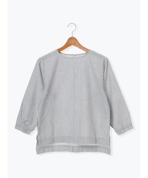 Lugnoncure（ルノンキュール）の「無地/柄アソートサッカーブラウス（シャツ/ブラウス・レディース・ブラック/ネイビー/オフホワイト/チャコールグレー・F）」の18枚目の写真