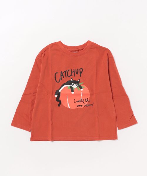 Catchup（ケチャップ）の「【Catchup】アニマルロングTシャツ（Tシャツ/カットソー・キッズ・レッド/ピンク/オフホワイト/ネイビー/カーキ/ブルー/ブルー系その他2/レッド系その他2/ライトグリーン/サーモンピンク/レッド系その他・90㎝/100㎝/110㎝/120㎝/130㎝/140㎝/150cm/90cm/100cm/110cm/120cm/130cm/140cm）」の9枚目の写真