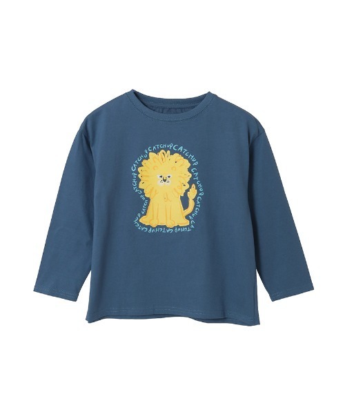 Catchup（ケチャップ）の「【Catchup】アニマルロングTシャツ（Tシャツ/カットソー・キッズ・レッド/ピンク/オフホワイト/ネイビー/カーキ/ブルー/ブルー系その他2/レッド系その他2/ライトグリーン/サーモンピンク/レッド系その他・90㎝/100㎝/110㎝/120㎝/130㎝/140㎝/150cm/90cm/100cm/110cm/120cm/130cm/140cm）」の6枚目の写真