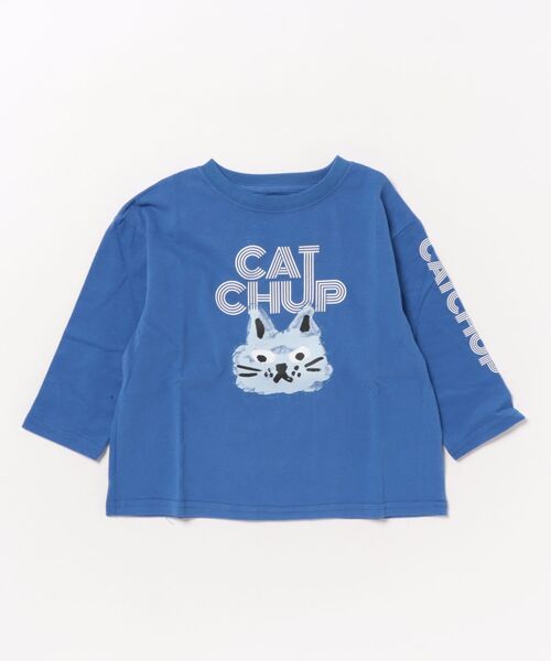 Catchup（ケチャップ）の「【Catchup】アニマルロングTシャツ（Tシャツ/カットソー・キッズ・レッド/ピンク/オフホワイト/ネイビー/カーキ/ブルー/ブルー系その他2/レッド系その他2/ライトグリーン/サーモンピンク/レッド系その他・90㎝/100㎝/110㎝/120㎝/130㎝/140㎝/150cm/90cm/100cm/110cm/120cm/130cm/140cm）」の14枚目の写真