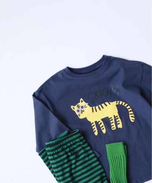 Catchup（ケチャップ）の「【Catchup】アニマルロングTシャツ（Tシャツ/カットソー・キッズ・レッド/ピンク/オフホワイト/ネイビー/カーキ/ブルー/ブルー系その他2/レッド系その他2/ライトグリーン/サーモンピンク/レッド系その他・90㎝/100㎝/110㎝/120㎝/130㎝/140㎝/150cm/90cm/100cm/110cm/120cm/130cm/140cm）」の22枚目の写真
