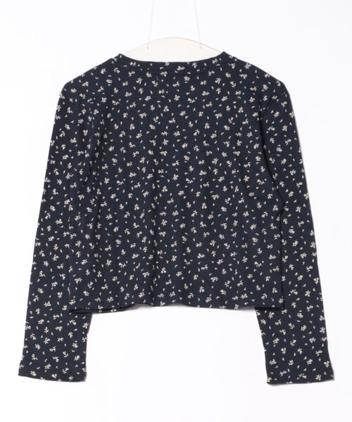 aimoha(アイモハ)の「花柄プリント長袖Tシャツ(Tシャツ/カットソー・レディース・ネイビー/グレー・FREE)」の3枚目の写真