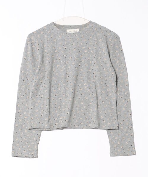 aimoha(アイモハ)の「花柄プリント長袖Tシャツ(Tシャツ/カットソー・レディース・ネイビー/グレー・FREE)」の8枚目の写真