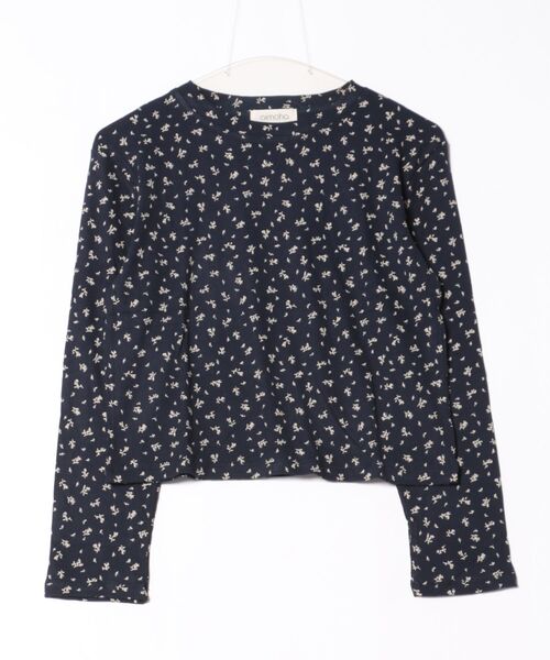 aimoha(アイモハ)の「花柄プリント長袖Tシャツ(Tシャツ/カットソー・レディース・ネイビー/グレー・FREE)」の9枚目の写真