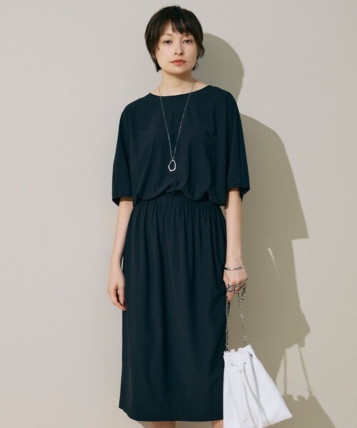 ICB(アイシービー)の「マットスキューバ ワンピース(ワンピース・レディース・ブラック系/黄土色系・SMALL/MEDIUM/X-SMALL/XX-SMALL)」の2枚目の写真