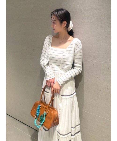 FRAY I.D（フレイアイディー）の「カーヴィーボストンバッグ（ボストンバッグ・レディース・キャメル/アイボリー/ブラック・FREE）」の10枚目の写真