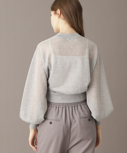 DRESSTERIOR（ドレステリア）の「【洗える/清涼感】シアージップアップニットブルゾン（ブルゾン・レディース・ブラック/グレー・38/34/36）」の5枚目の写真