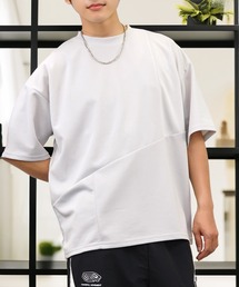 Candlestick（キャンドルスティック）の「ワイド Tシャツ半袖 ジョーゼット 無地 Tシャツ（Tシャツ/カットソー）」