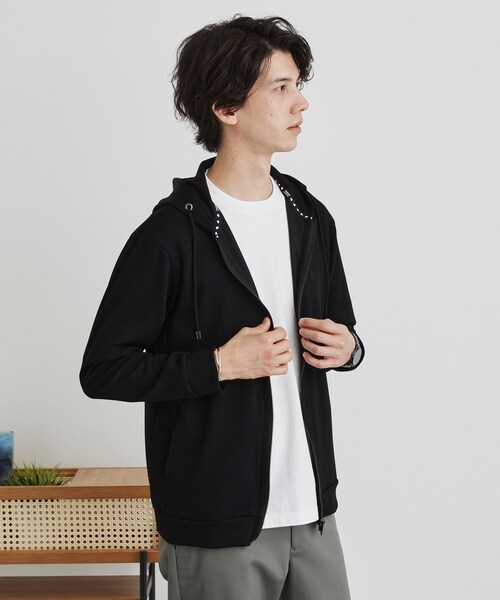 TAKEO KIKUCHI（タケオキクチ）の「【LIMITED】ダンボール ジップアップ パーカ（パーカー・メンズ・ブルー系その他/ブラック/ライトグレー・02/03/04）」の15枚目の写真