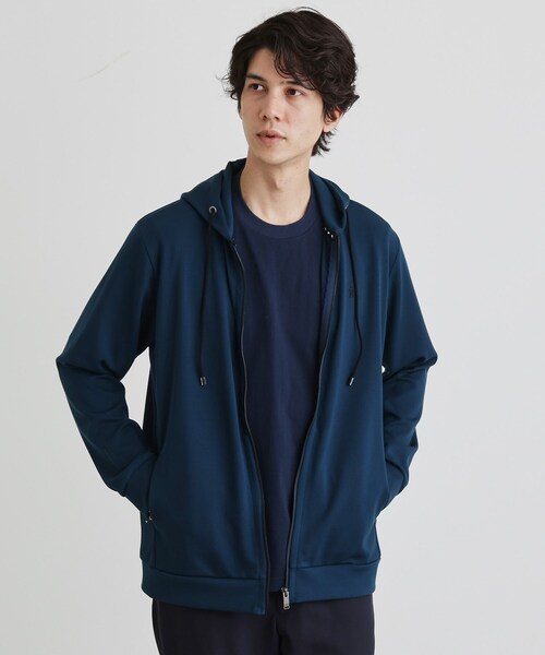 TAKEO KIKUCHI（タケオキクチ）の「【LIMITED】ダンボール ジップアップ パーカ（パーカー・メンズ・ブルー系その他/ブラック/ライトグレー・02/03/04）」の5枚目の写真