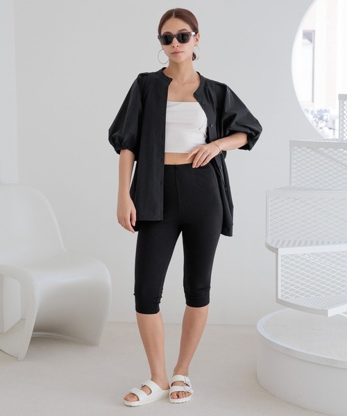 HEREIAM（ヘレイアム）の「【HEREIAM】接触冷感&イージーケア/COOLマテリアルブラウス（シャツ/ブラウス・レディース・ホワイト/ベージュ/ブラック・FREE）」の10枚目の写真