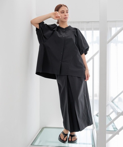 HEREIAM（ヘレイアム）の「【HEREIAM】接触冷感&イージーケア/COOLマテリアルブラウス（シャツ/ブラウス・レディース・ホワイト/ベージュ/ブラック・FREE）」の14枚目の写真