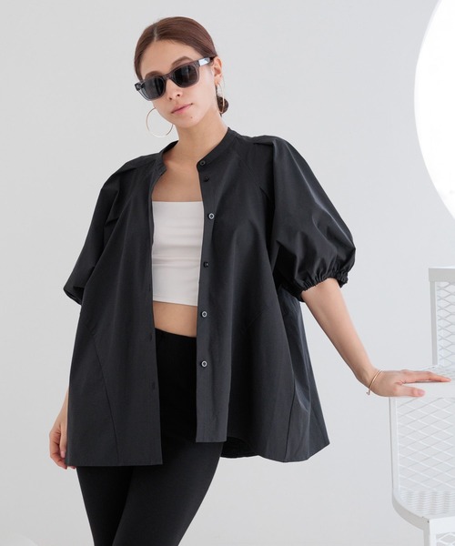 HEREIAM（ヘレイアム）の「【HEREIAM】接触冷感&イージーケア/COOLマテリアルブラウス（シャツ/ブラウス・レディース・ホワイト/ベージュ/ブラック・FREE）」の16枚目の写真