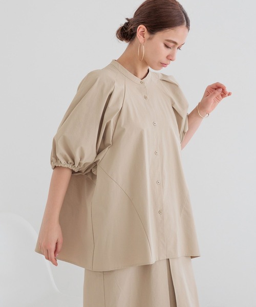 HEREIAM（ヘレイアム）の「【HEREIAM】接触冷感&イージーケア/COOLマテリアルブラウス（シャツ/ブラウス・レディース・ホワイト/ベージュ/ブラック・FREE）」の22枚目の写真