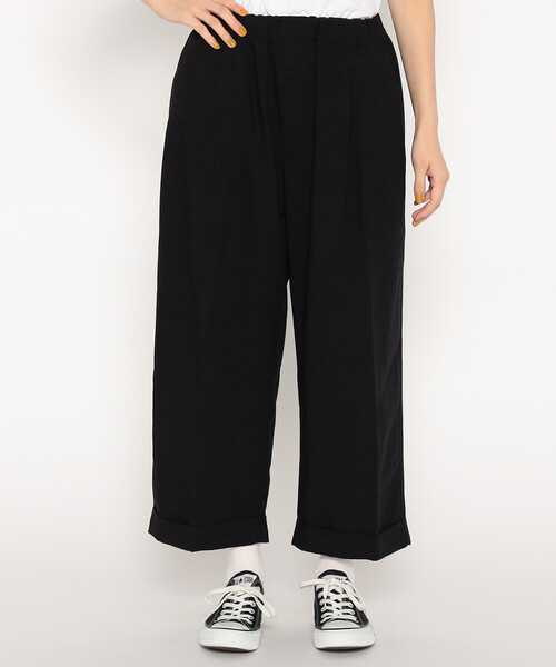 ダントン　墨黒パンツ40サイズ　新品未使用 WOMEN'S LINEN-BLEND EASY CROPPED PANTS（その他パンツ