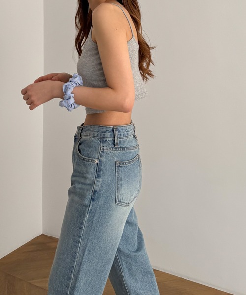 CANAL JEAN（キャナルジーン）の「El mar　コットンレーヨンパット付きショートキャミ（キャミソール・レディース・ブラック/サックスブルー/グレー/ホワイト・ONE SIZE）」の12枚目の写真