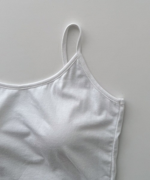 CANAL JEAN（キャナルジーン）の「El mar　コットンレーヨンパット付きショートキャミ（キャミソール・レディース・ブラック/サックスブルー/グレー/ホワイト・ONE SIZE）」の17枚目の写真