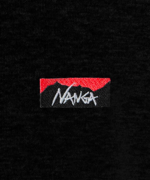 NANGA（ナンガ）の「NANGA HYBRID BOX LOGO EMBROIDERY TEE（Tシャツ/カットソー・メンズ・ブラック/ホワイト/ライトピンク・XL/L/M）」の8枚目の写真