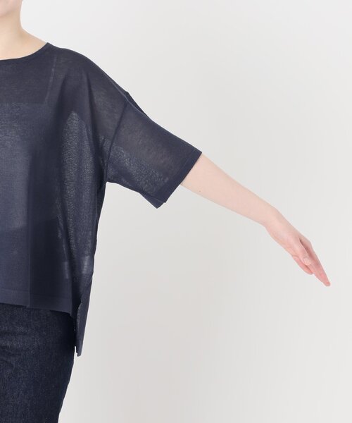 La TOTALITE（ラトータリテ）の「【洗える】ウオッシャブルシアーニットプルオーバー（ニット/セーター・レディース・グリーン/ベージュ/ネイビー/オレンジ・FREE）」の18枚目の写真