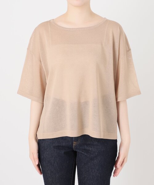 La TOTALITE（ラトータリテ）の「【洗える】ウオッシャブルシアーニットプルオーバー（ニット/セーター・レディース・グリーン/ベージュ/ネイビー/オレンジ・FREE）」の20枚目の写真