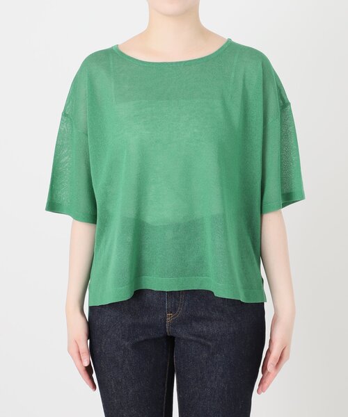 La TOTALITE（ラトータリテ）の「【洗える】ウオッシャブルシアーニットプルオーバー（ニット/セーター・レディース・グリーン/ベージュ/ネイビー/オレンジ・FREE）」の22枚目の写真