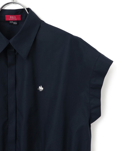 POLO BCS（ポロ ビーシーエス）の「【POLO BCS】VIS別注フレンチスリーブドローストリングシャツ（シャツ/ブラウス・レディース・ネイビー/ブルー/ホワイト/ベージュ系その他・FREE）」の18枚目の写真