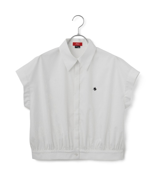 POLO BCS（ポロ ビーシーエス）の「【POLO BCS】VIS別注フレンチスリーブドローストリングシャツ（シャツ/ブラウス・レディース・ネイビー/ブルー/ホワイト/ベージュ系その他・FREE）」の22枚目の写真