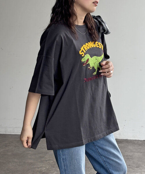 CPCM（シーピーシーエム）の「サガラ刺繍T（Tシャツ/カットソー・レディース・ホワイト/ホワイト系その他/ネイビー/チャコールグレー/ホワイト系その他2/ブラック・FREE）」の22枚目の写真