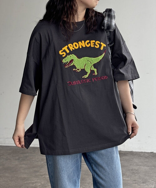 CPCM（シーピーシーエム）の「サガラ刺繍T（Tシャツ/カットソー・レディース・ホワイト/ホワイト系その他/ネイビー/チャコールグレー/ホワイト系その他2/ブラック・FREE）」の21枚目の写真