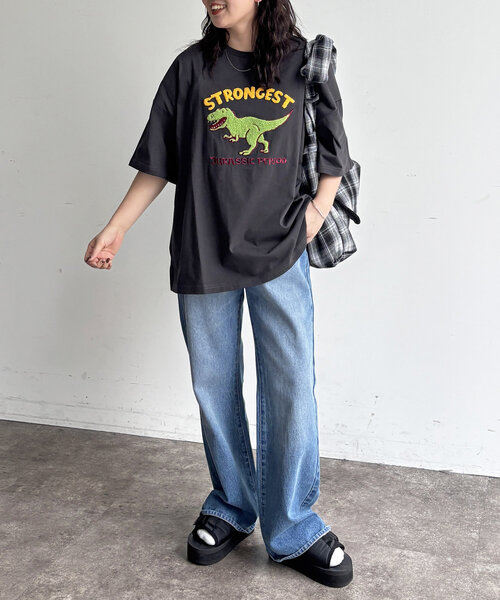 CPCM（シーピーシーエム）の「サガラ刺繍T（Tシャツ/カットソー・レディース・ホワイト/ホワイト系その他/ネイビー/チャコールグレー/ホワイト系その他2/ブラック・FREE）」の20枚目の写真