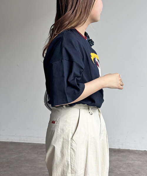 CPCM（シーピーシーエム）の「サガラ刺繍T（Tシャツ/カットソー・レディース・ホワイト/ホワイト系その他/ネイビー/チャコールグレー/ホワイト系その他2/ブラック・FREE）」の15枚目の写真