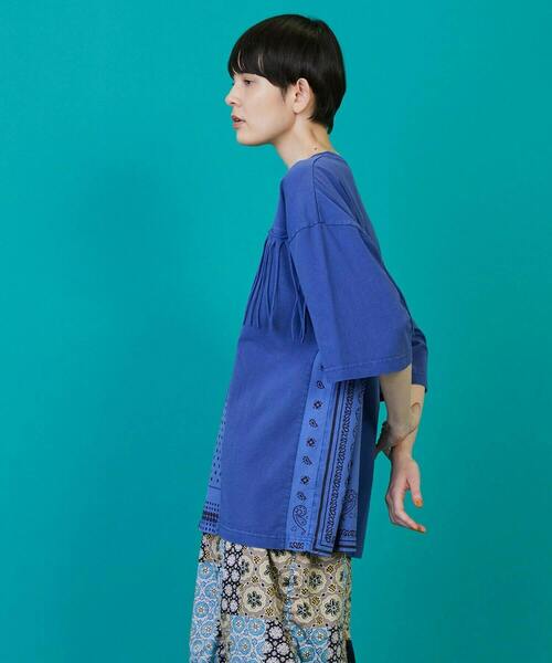 FRAPBOIS（フラボア）の「フリバーT（Tシャツ/カットソー・レディース・ブルー/チャコールグレー・2/1）」の13枚目の写真