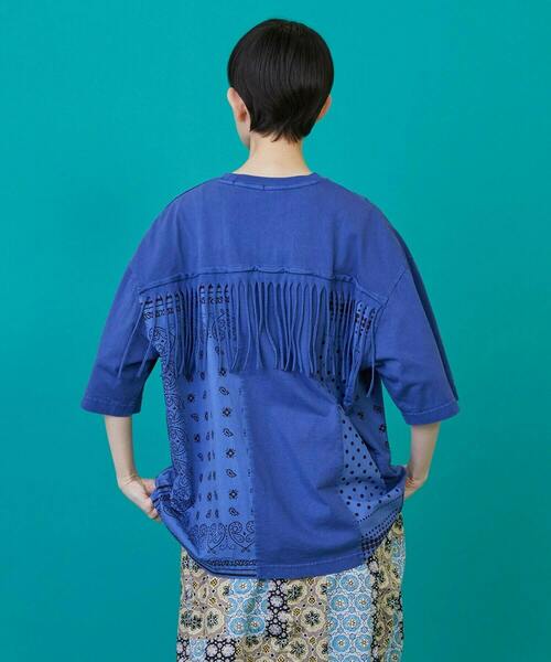 FRAPBOIS（フラボア）の「フリバーT（Tシャツ/カットソー・レディース・ブルー/チャコールグレー・2/1）」の14枚目の写真