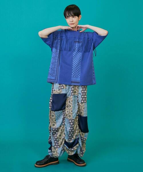 FRAPBOIS（フラボア）の「フリバーT（Tシャツ/カットソー・レディース・ブルー/チャコールグレー・2/1）」の16枚目の写真