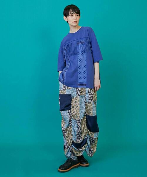 FRAPBOIS（フラボア）の「フリバーT（Tシャツ/カットソー・レディース・ブルー/チャコールグレー・2/1）」の17枚目の写真