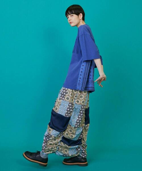 FRAPBOIS（フラボア）の「フリバーT（Tシャツ/カットソー・レディース・ブルー/チャコールグレー・2/1）」の18枚目の写真