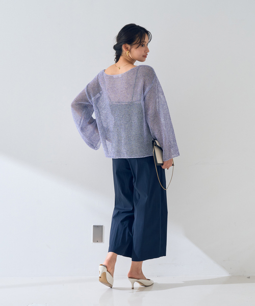 Rouge vif（ルージュヴィフ）の「【ロングセラー】NEW イージー ワイドパンツ（その他パンツ・レディース・オフホワイト/ネイビー/ブラック・36/38/40）」の14枚目の写真