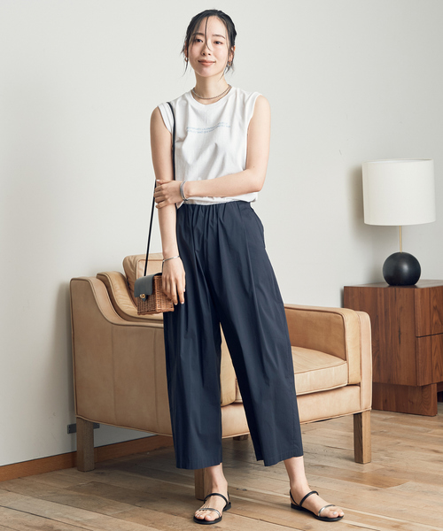 Rouge vif（ルージュヴィフ）の「【ロングセラー】NEW イージー ワイドパンツ（その他パンツ・レディース・オフホワイト/ネイビー/ブラック・36/38/40）」の9枚目の写真