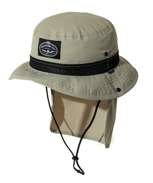 POLeR（ポーラー）の「POLER 2WAY DRAW+SUNGUARD BRIM HAT（ポーラー 2ウェイ ドロー サンガード ブリム ハット）（ハット・メンズ・ブラック/オリーブ/グレー・FREE）」の2枚目の写真