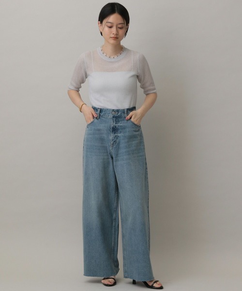 A part by(アパートバイ)の「シアーリブニットTEE(ニット/セーター・レディース・ライトグレー・FREE)」の17枚目の写真