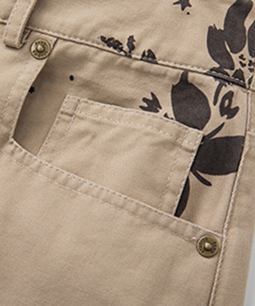 フラワープリント ストレートワイドパンツ FC25K056【Fano