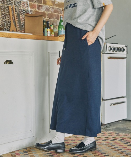 カットリブ Iライン ロングスカート MONO-MART LADY'S│MONO-MART