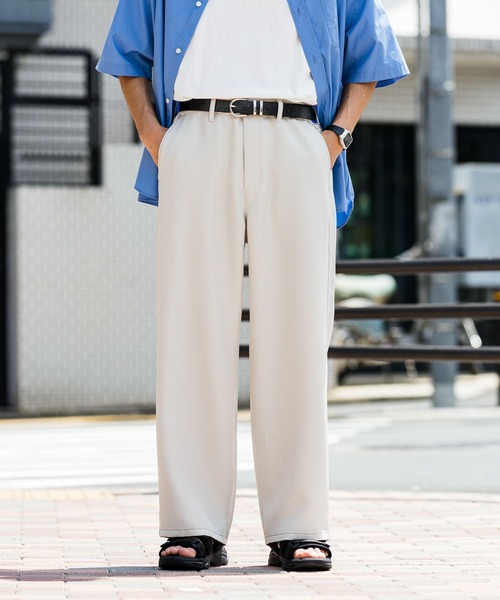 RAGEBLUE(レイジブルー)の「【セットアップ対応】配色ステッチ/ワイドイージーテーパードパンツ(スラックス・メンズ・ホワイト/ブラック/ネイビー/ベージュ・LARGE/MEDIUM/SMALL)」の7枚目の写真