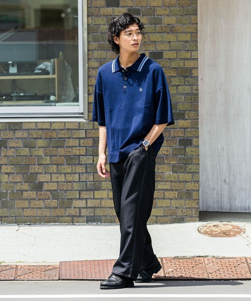 RAGEBLUE(レイジブルー)の「【セットアップ対応】配色ステッチ/ワイドイージーテーパードパンツ(スラックス・メンズ・ホワイト/ブラック/ネイビー/ベージュ・LARGE/MEDIUM/SMALL)」の10枚目の写真