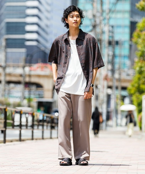 RAGEBLUE(レイジブルー)の「【セットアップ対応】配色ステッチ/ワイドイージーテーパードパンツ(スラックス・メンズ・ホワイト/ブラック/ネイビー/ベージュ・LARGE/MEDIUM/SMALL)」の15枚目の写真