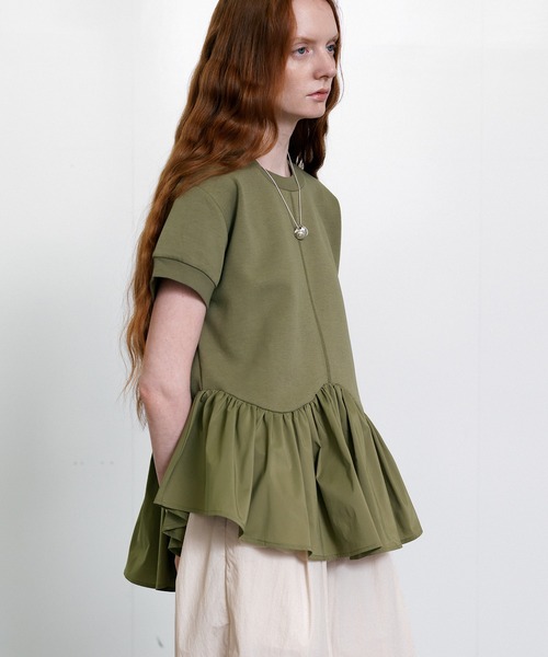 ADAM ET ROPE アダムエロペ　ペプラムトップス ADAM ET ROPE'｜ペプラムスウェット | Rakuten Fashion(楽天