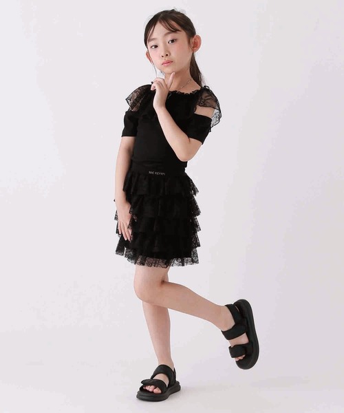 10C REPIPI（ジューシーレピピ）の「【10C REPIPI】2WAYレーストップス（Tシャツ/カットソー・キッズ・ブラック/ホワイト・130cm/110cm/120cm）」の21枚目の写真