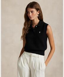 POLO RALPH LAUREN | コットン クロップド スリーブレス ポロ セーター(ニット/セーター)
